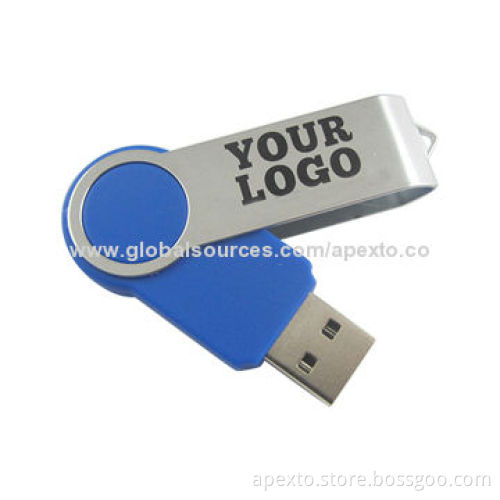 Swivel USB Flash Drive with 16GB Storage Capacity, Supports Password Protection & Bootable Function